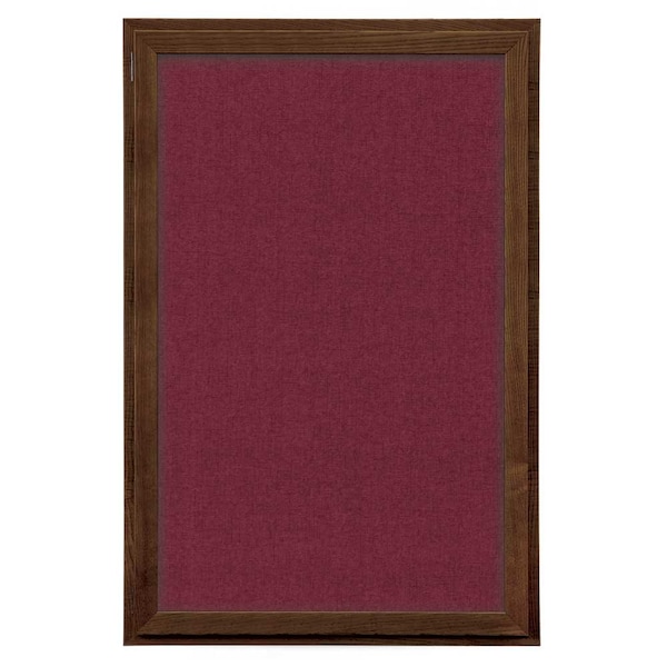 Indoor Enclosed Combo Board, 72"x36", Satin Frame/Grey & Pearl